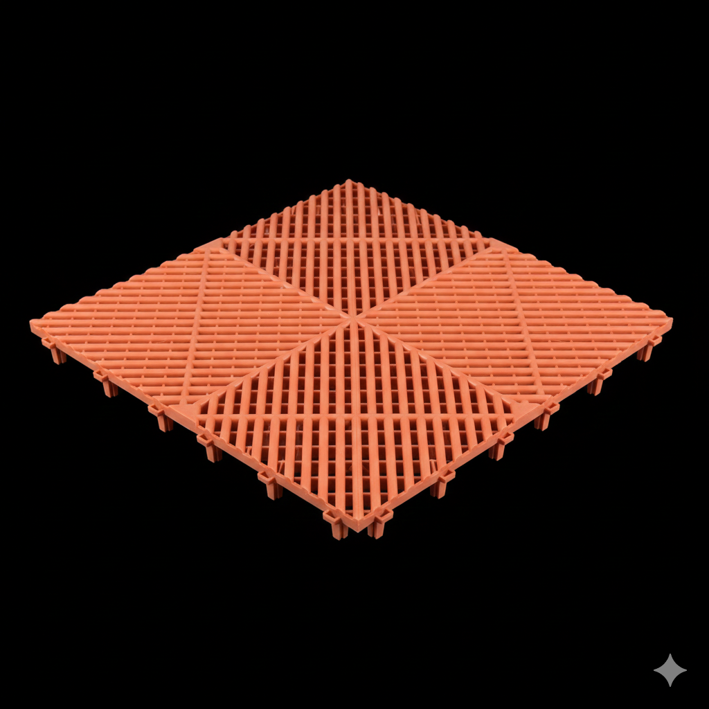 PREMIUM INTERLOCKING GARAGE TILES 40(W)cm x 40(H)cm | ORANGE