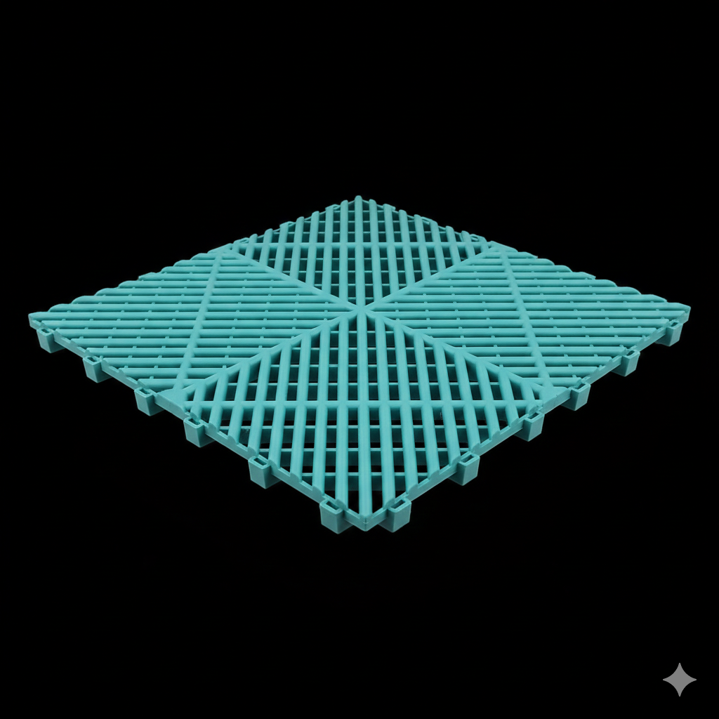 PREMIUM INTERLOCKING GARAGE TILES 40(W)cm x 40(H)cm | EMERALD GREEN